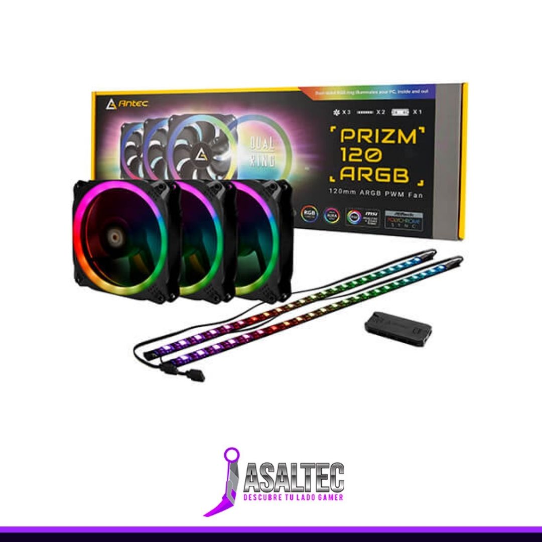 Parlante Portatil Bluetooth UE MEGABOOM 3 - Altavoz inalámbrico de 360 grados, Night Black (45) Pack 3 Ventiladores Antec Prizm X 120 Argb + 2 x tiras de luz Led RGB + controlador Led RGB - Imagen 1