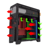 Gabinete Gamemax G561 (Black / Blue Fan) - Imagen 8