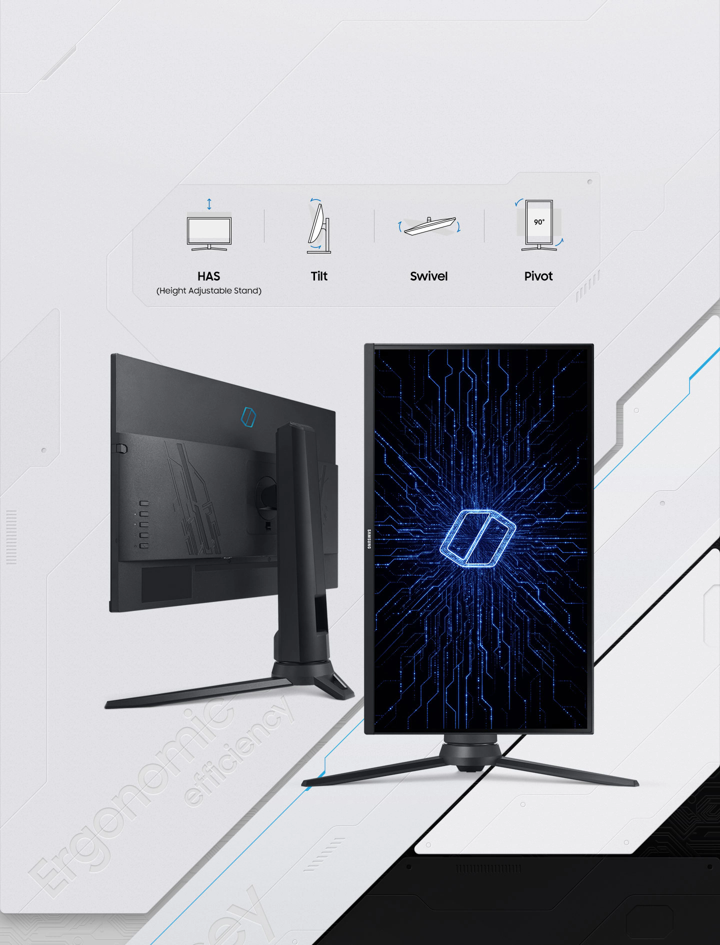 Samsung Monitor 24 Full HD, Panel IPS, 75Hz, FreeSync (Pivotable)  (LF24T452FQNXGO)