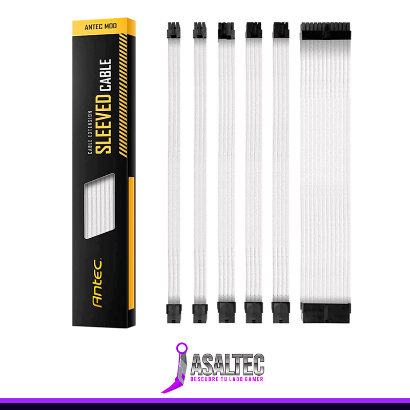 PSUSCB30-102-W Extensión con mangas Kit de Cables Blanco / Negro - Imagen 1