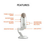 MICROFONO LOGITECH YETI SILVER - Imagen 2