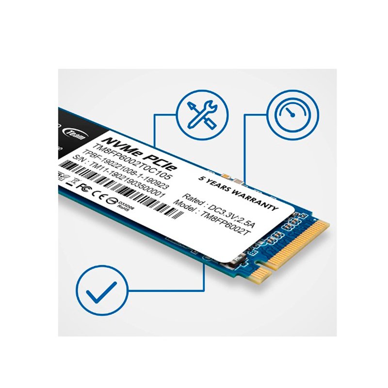 TEAM FORCE M.2 2280 PCI-E MP33 2TB - Imagen 2