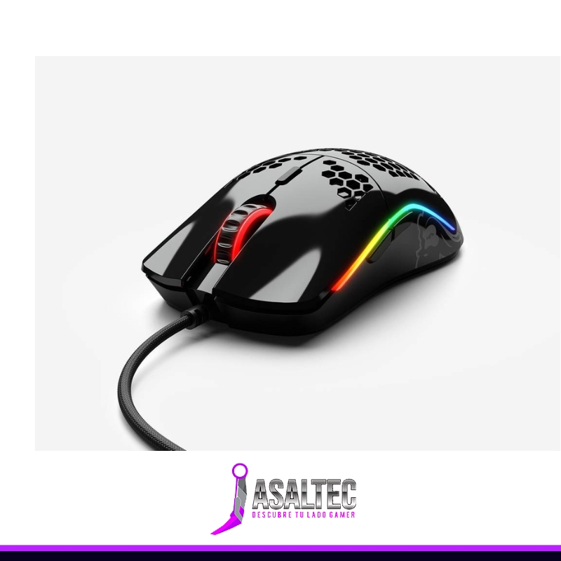 Mouse Gamer Glorious Model O Regular (Glossy Black), RGB, 68 gramos, 6
