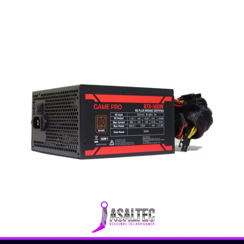 Diseño sin título (58) Fuente de Poder GamePro ATX-500W (500 W) - Imagen 1