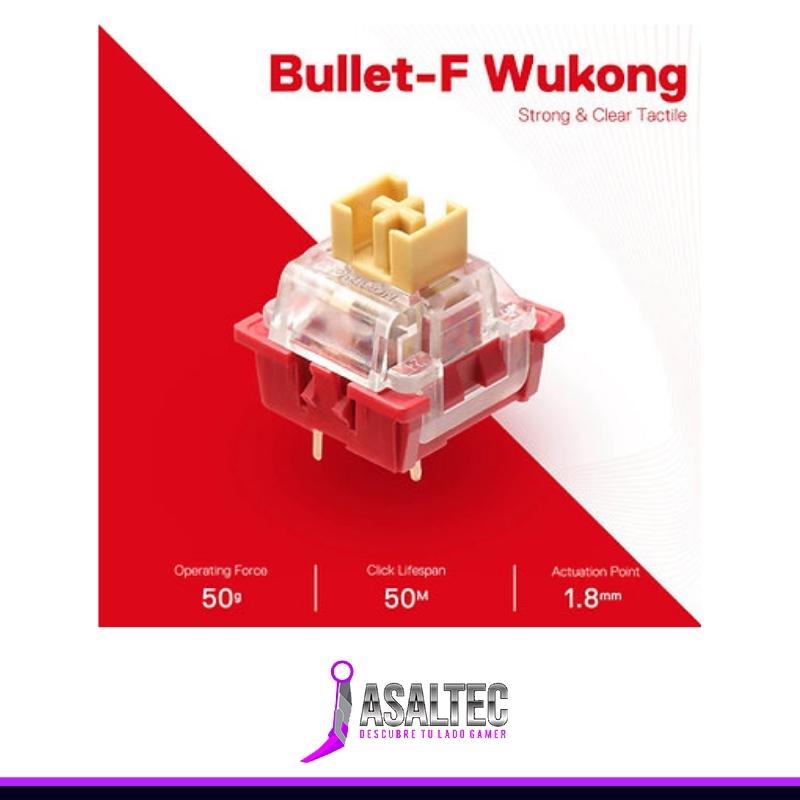 MAG VAMPIRIC 010 (82) Kit De Switch A113 F Bullet-F Wukong Clear Tactiles Switch Amarillo - Imagen 1