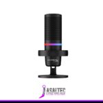 Micrófono para Streaming HyperX DuoCast, Iluminación RGB Compatible con NGENUITY, Negro