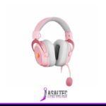 Audífonos Gamer Redragon Zeus X, Over-Ear, 3.5mm y USB, 7.1 Surround Virtual, Rosa - Imagen 2