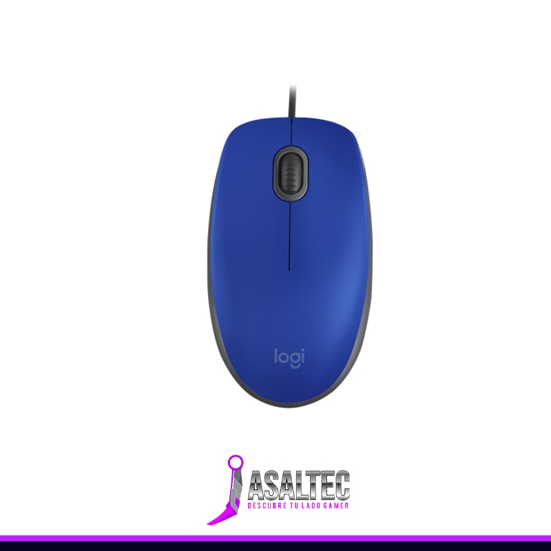 Diseño sin título - 2023-05-04T113758.128 Mouse Logitech M110 SILENT, Tamaño Normal, Confortable, Wired, Click Silencioso, Blue - Imagen 1