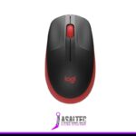 Mouse Logitech Inalambrico M190 Rojo 3 botones