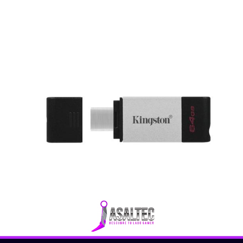 Diseño sin título - 2023-05-15T153916.216 Pendrive Kingston DataTraveler 80, 64GB, USB 3.2, Velocidad de Transferencia 200 MB/s - Imagen 1