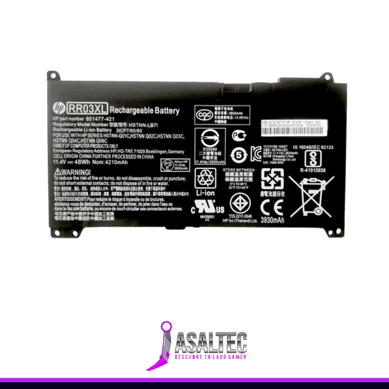 Diseño sin título - 2023-06-06T161544.292 Batería Original HP RR03XL HSTNN-Q02C HP ProBook - Imagen 1