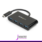 Hub StarTech USB 3.0 de 4 Puertos Hub USB-C a 4x USB A Alimentado por el Bus - Conversor de USB C a USB Convencional
