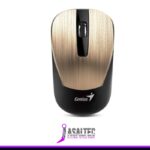 Mouse Inalámbrico Genius NX-7015, 3 Botones, 1.600 DPI, Receptor USB, Negro/Dorado