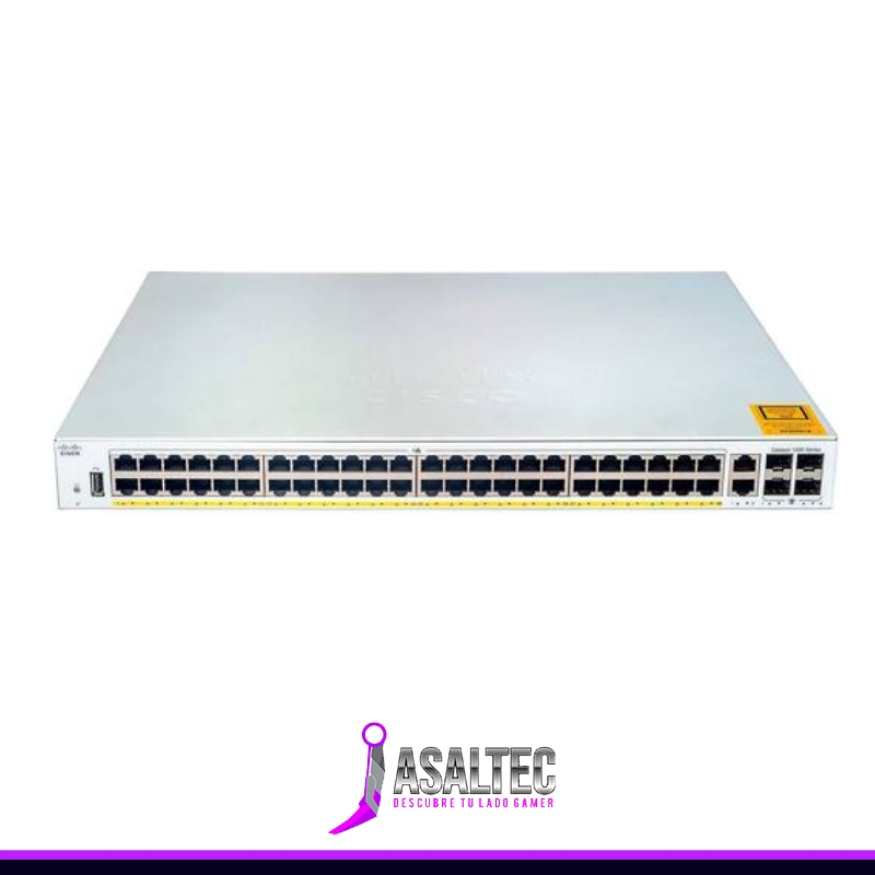 anibal creando - 2023-06-27T185117.382 Switch Cisco Catalyst 1000FE-48P-4G-L de 48 Puertos, Gestionado, PoE+, SFP/RJ-45, 370 W - Imagen 1