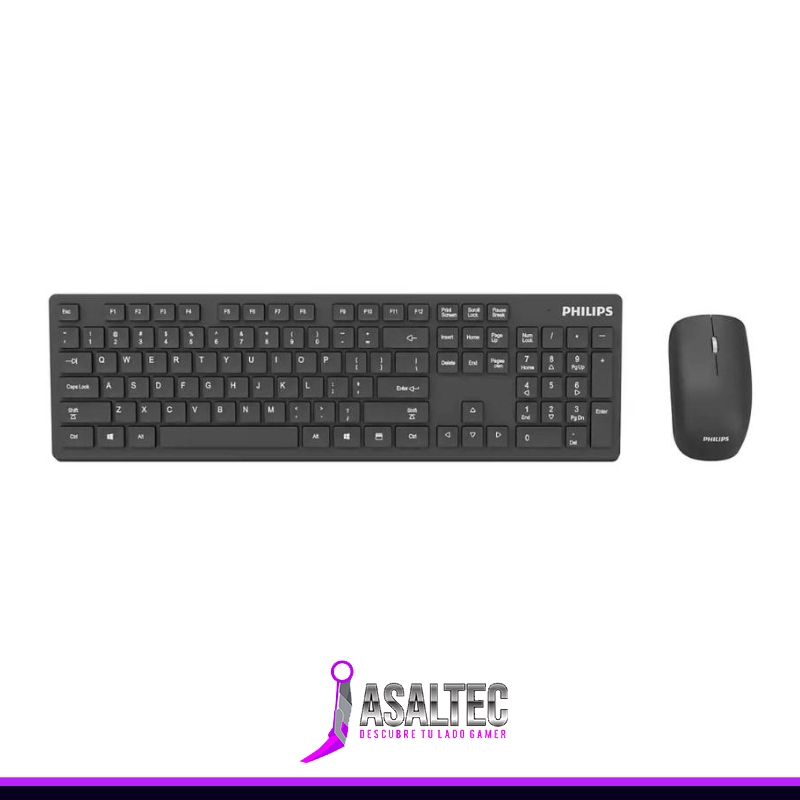 anibal creando (98) Kit Mouse + Teclado Philips SPT6602, Mouse 3 Botones y 1000 DPI, Teclado Switch Tradicional - Imagen 1