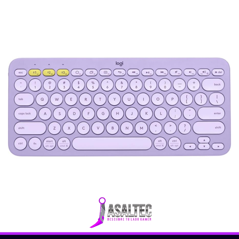 anibal creando - 2023-07-21T161136.594 Teclado Logitech K380, Inalámbrico, Bluetooth, Lavanda, Distribución Español - Imagen 1