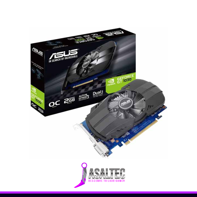 javascriptvoid(0) (27) Tarjeta de Video ASUS GeForce GT 1030 2GB Phoenix Fan OC Edition HDMI DVI PCI Express 3.0 - Imagen 1
