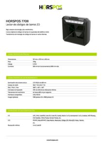 Lector omnidireccional Horspos 7708 Imager de Meson 1D/2D USB - Imagen 2