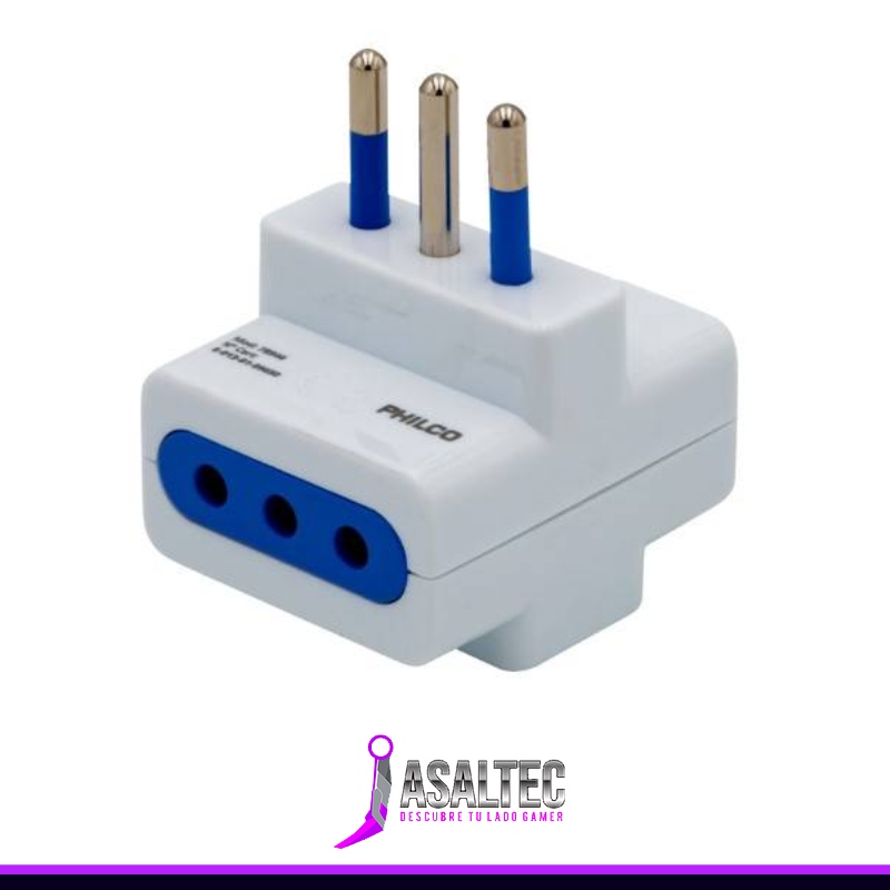 pia creando - 2023-08-23T111639.642 Adaptador Philco Triple 78546, Blanco - Imagen 1