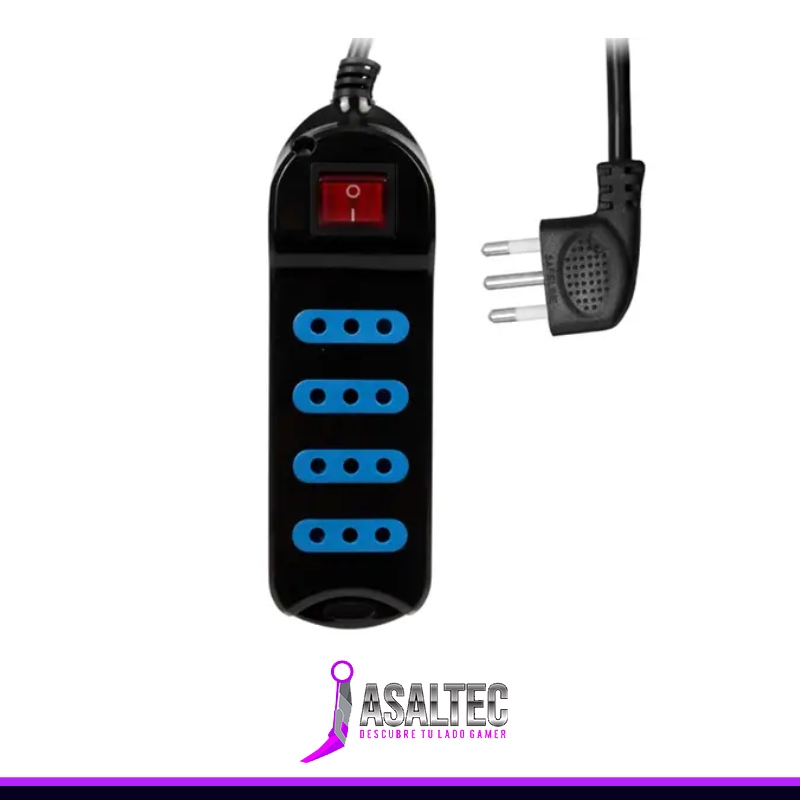 pia creando - 2023-08-23T154618.962 Extensión Múltiple Philco XT53, 4 Entradas, Cable 3 Metros, Switch On/Off, Negro - Imagen 1