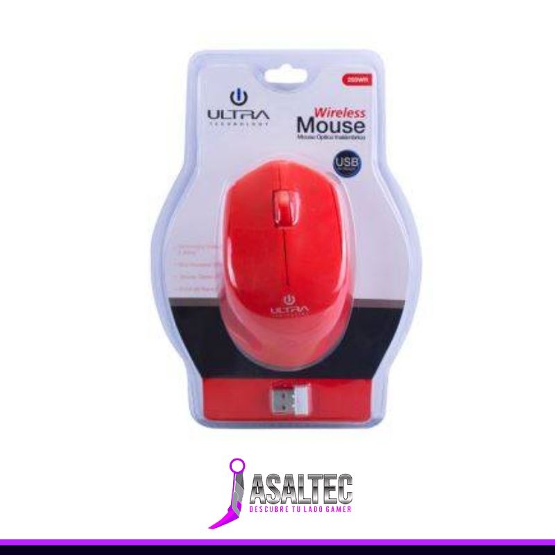 pia creando (50) Mouse Inalámbrico ULTRA, 2.4GHz, Plug&Play, Red - Imagen 1