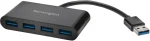 Kensington hub uh4000 usb 3.0 para 4 puertos compacto negro - Imagen 3