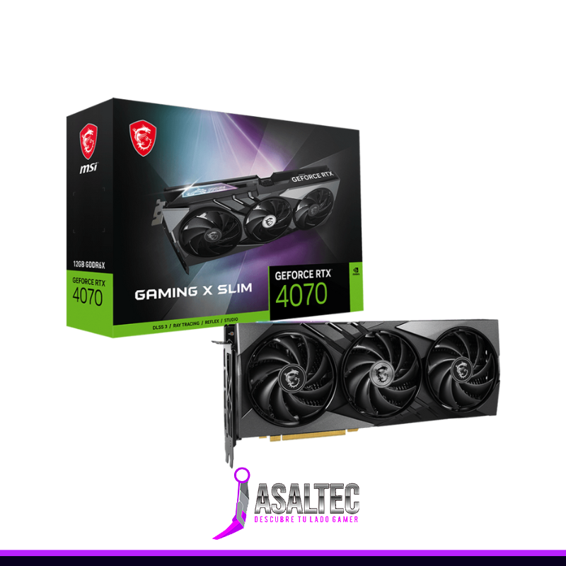 Copia de anibal creando (41) Tarjeta de Video MSI GeForce RTX 4070 Gaming X Slim de 12GB GDDR6X - Imagen 1