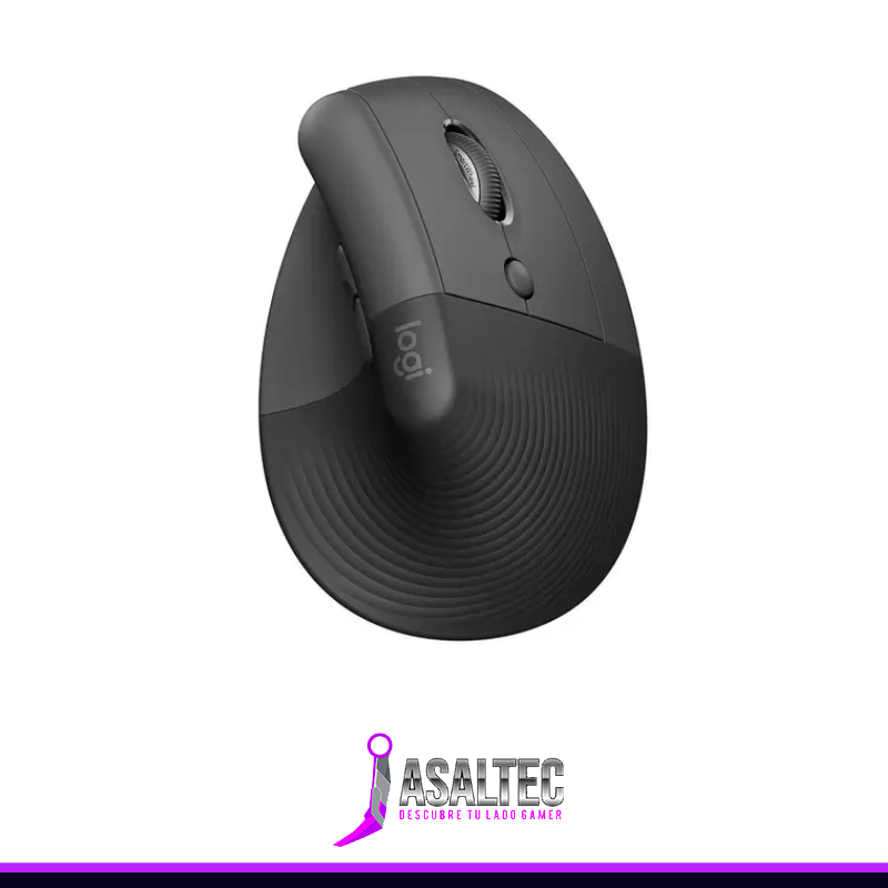 Diseño sin título - 2023-11-03T182033.793 Mouse Ergonómico Logitech Lift, 6 Botones, 4000DPI, Bluetooth, Diestro, Graphite/Black - Imagen 1