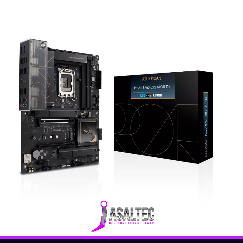 Copia de anibal creando (61) Placa Madre ASUS ProArt B760 CREATOR D4, LGA 1700, DDR4, PCI-e 5.0, 2.5G Ethernet - Imagen 1