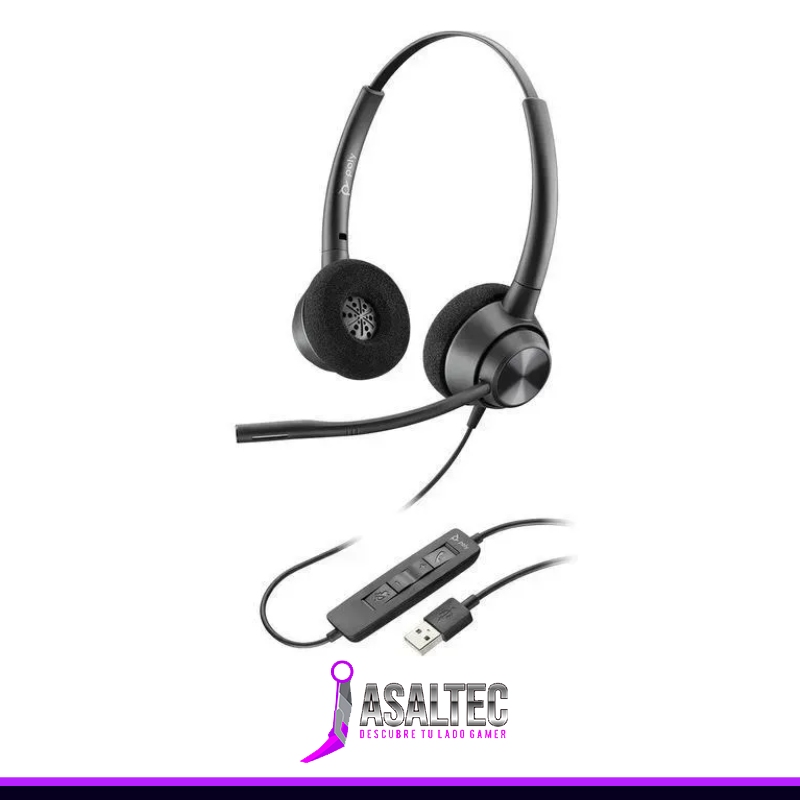 pia creando (10) Poly Plantronics Aúdifono Profesional Encorepro 320, Usb-A, Micrófono - Imagen 1