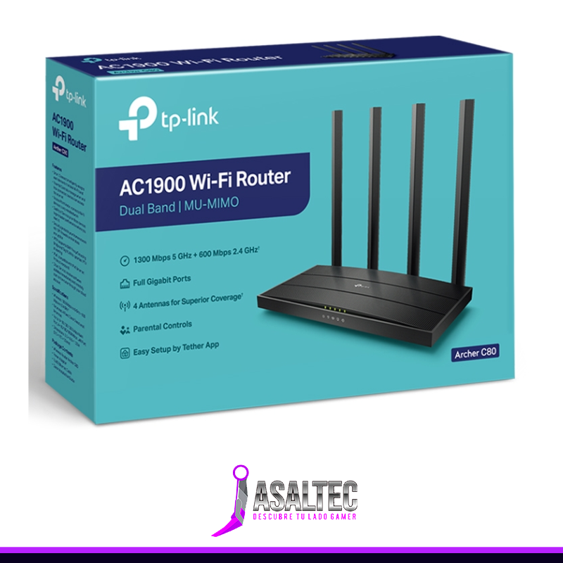 Router Inalámbrico MU-MIMO Inalámbrico AC1900 | Jasaltec
