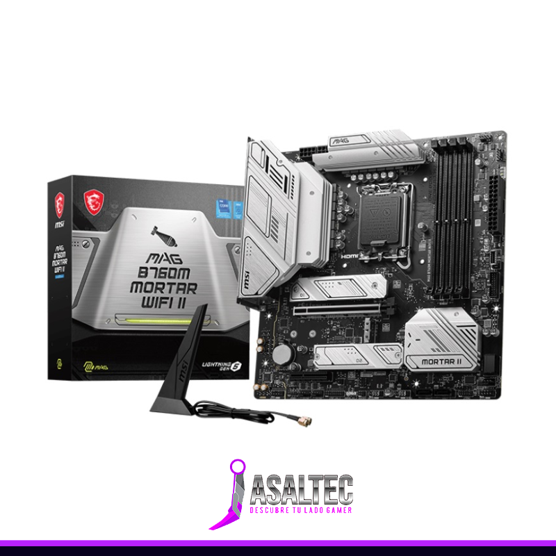 Copia de anibal creando - 2024-01-25T134431.558 Placa Madre MSI MAG B760M Mortar Wifi II, Intel B760 LGA1700, 4x DDR5, MicroATX - Imagen 1