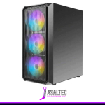 Gabinete Gamer Antec NX292 ARGB, Mid Tower, E-ATX, ATX, m-ATX, ITX, 4 Ventiladores, Negro - Imagen 4