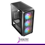 Gabinete Gamer Antec NX292 ARGB, Mid Tower, E-ATX, ATX, m-ATX, ITX, 4 Ventiladores, Negro - Imagen 7