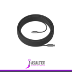 Cable Resistente Logitech de USB-A a USB-C, 10 Gbps, Largo 25 metros, Negro