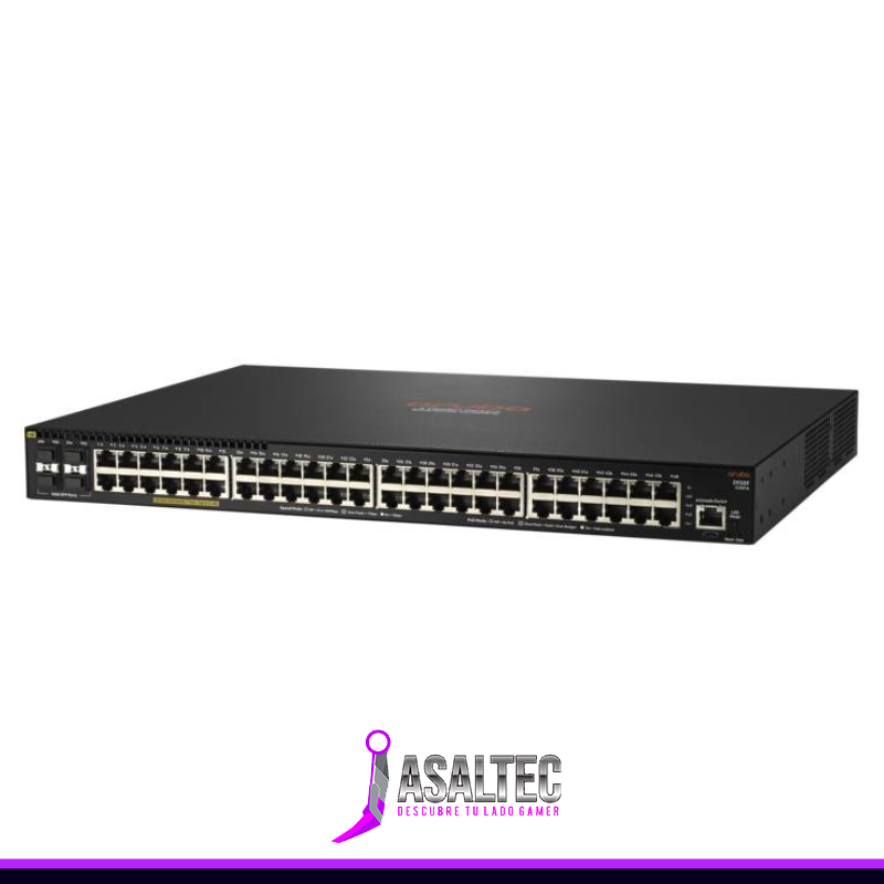 Switch HPE Gigabit Ethernet Aruba 2930F, 48 Puertos 10/100/1000Mbps + Puertos SFP, Gestionado - Imagen 1