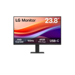Monitor Curvo LG 24U421A-B 23.8" FHD, VA, 100Hz, 5ms, USB-C (PD 15W), sRGB 99%, Negro