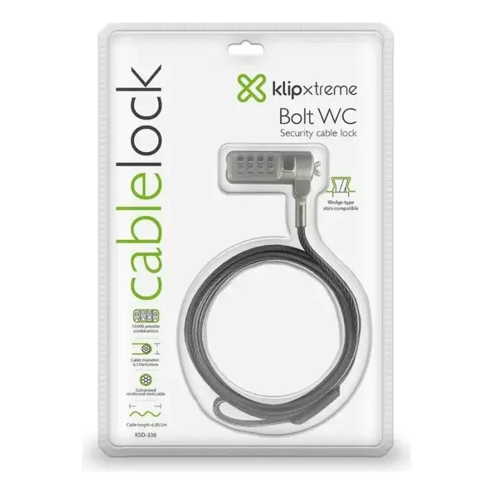 1.0 Cable de Seguridad Bolt WC de Klip Xtreme - Imagen 1