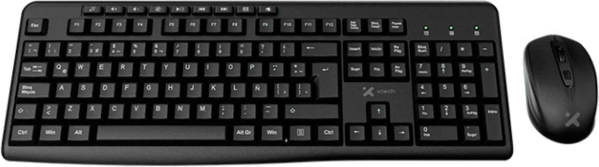 8.0 Xtech multimedia wireles keyb and mouse set Spanish XTK-311S - Imagen 1